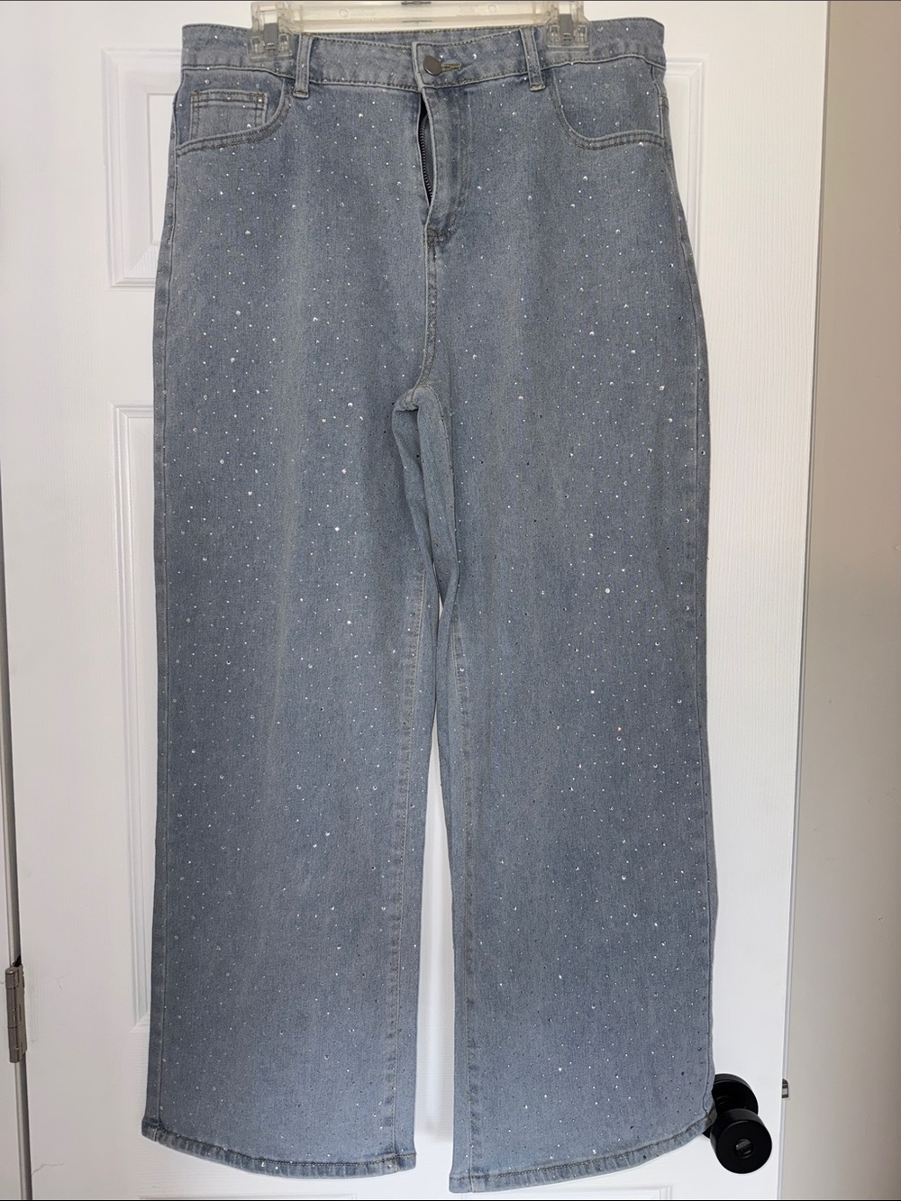 High Waisted Rhinestone Jeans